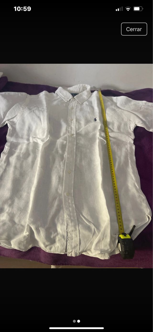 Camisa Polo Ralph Lauren Manga Corta Blanca