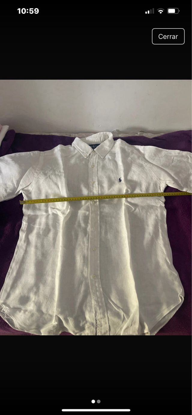 Camisa Polo Ralph Lauren Manga Corta Blanca