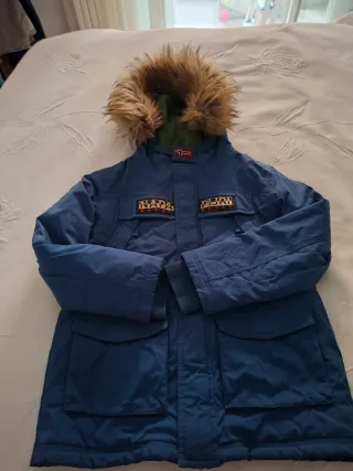 Abrigo Napapijri Azul con Capucha 12 años