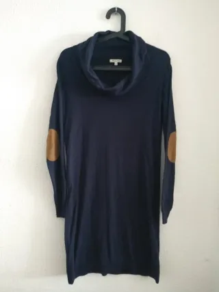 Vestido Massimo Dutti azul con coderas