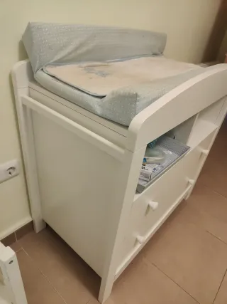 Cambiador bebé blanco