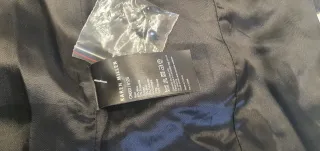 Abrigo lana rayas blanco y negro