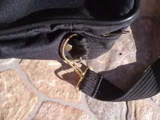 Bolso de mano hombre, negro y marrón