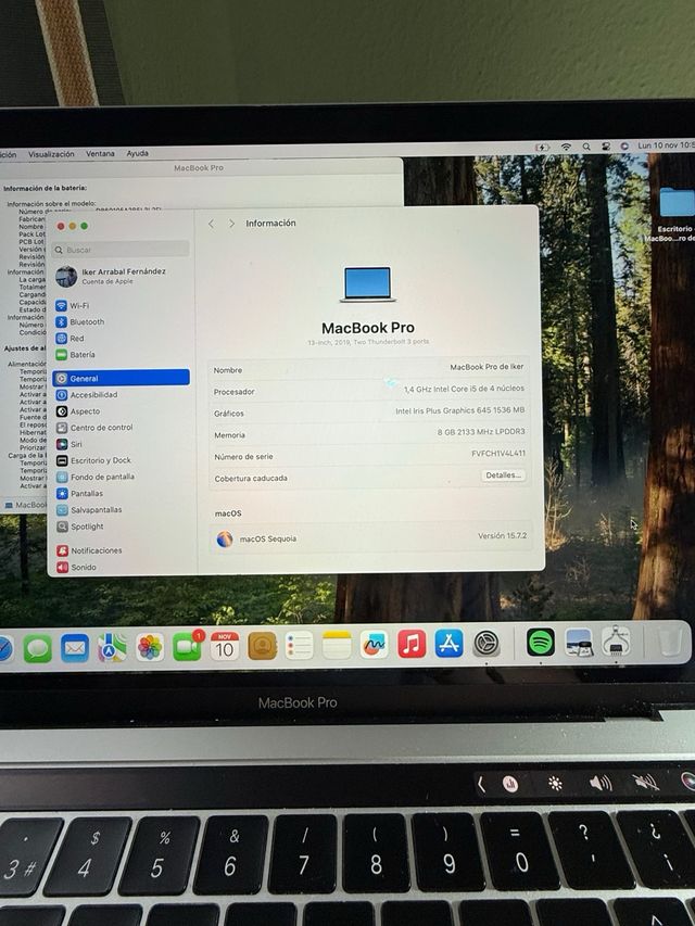 MacBook Pro 2019 Plata/Gris Espacial
