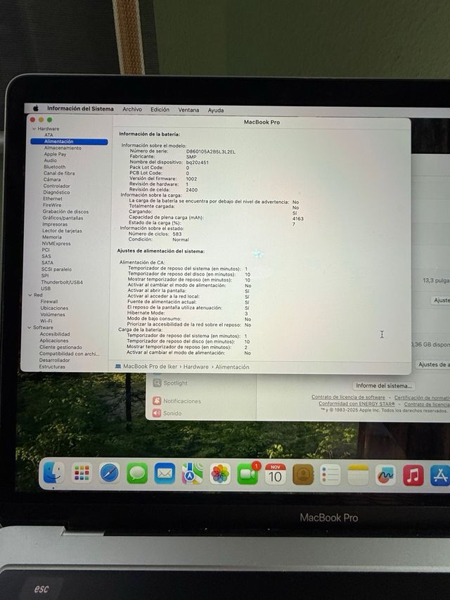 MacBook Pro 2019 Plata/Gris Espacial