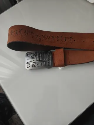 Cinturón Desigual Marrón y Plateado