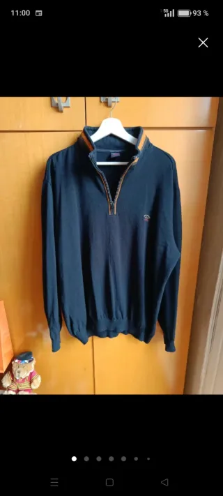 Jersey Paul & Shark Azul Media Cremallera