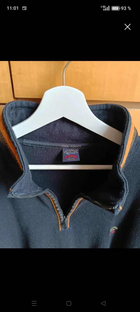 Jersey Paul & Shark Azul Media Cremallera