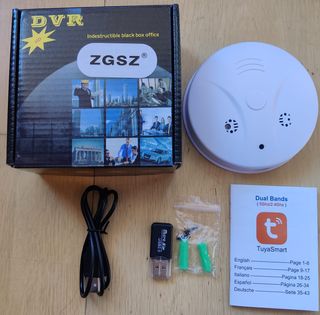 Mini Cámara Espía oculta en un Detector Humo