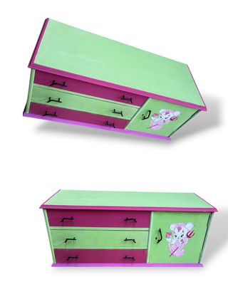 Cajonera de madera restaurada