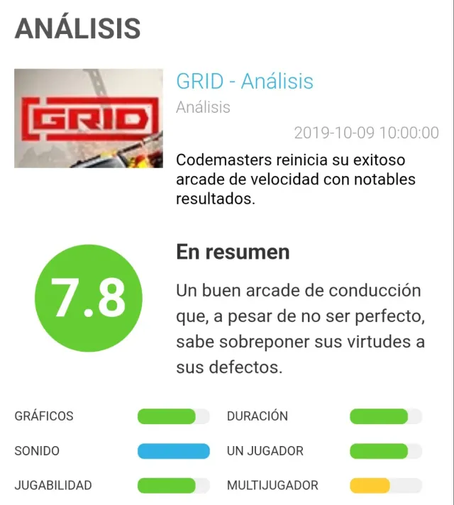 GRID Day One Edition Xbox One