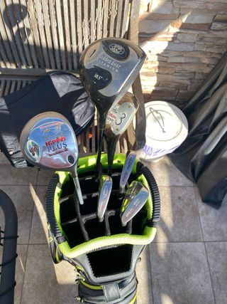 Bolsa de palos de golf gris DRY DESIGN + 6 palos