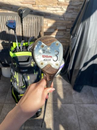 Bolsa de palos de golf gris DRY DESIGN + 6 palos