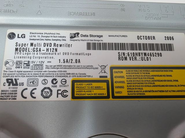 DVD - GRABADOR - LG - GSA - H12N