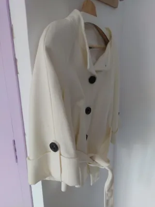 Chaqueta vestir color crudo