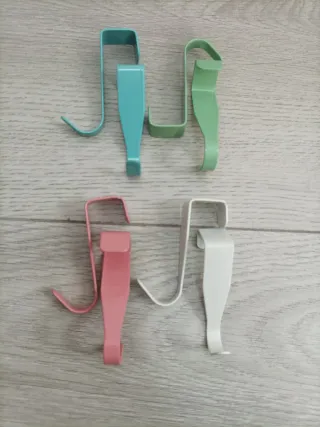 8 Ganchos para colgar perchero o puerta Colores