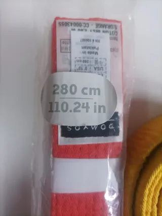 Cinturones Artes Marciales (Rojo, Amarillo, Blanco