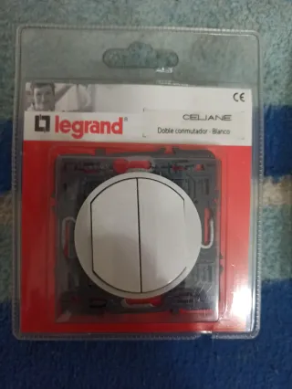 Interruptor Doble Legrand CELIANE Blanco