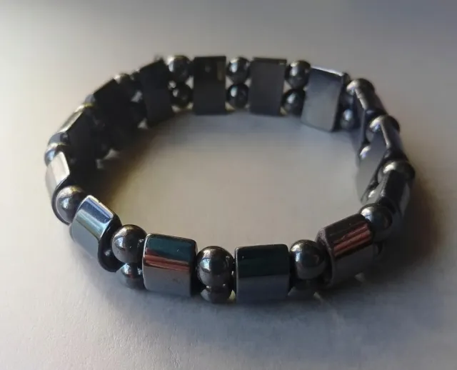 Pulsera Magnética Hematita de metal Hombre Mujer