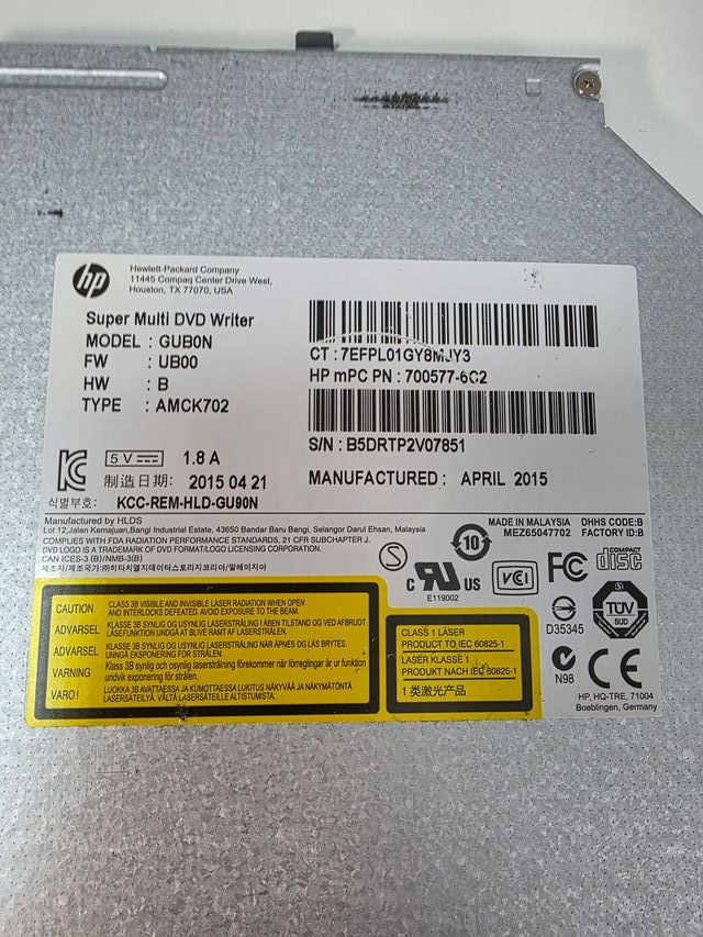 DVD - HP - GRABADOR - GUB0N