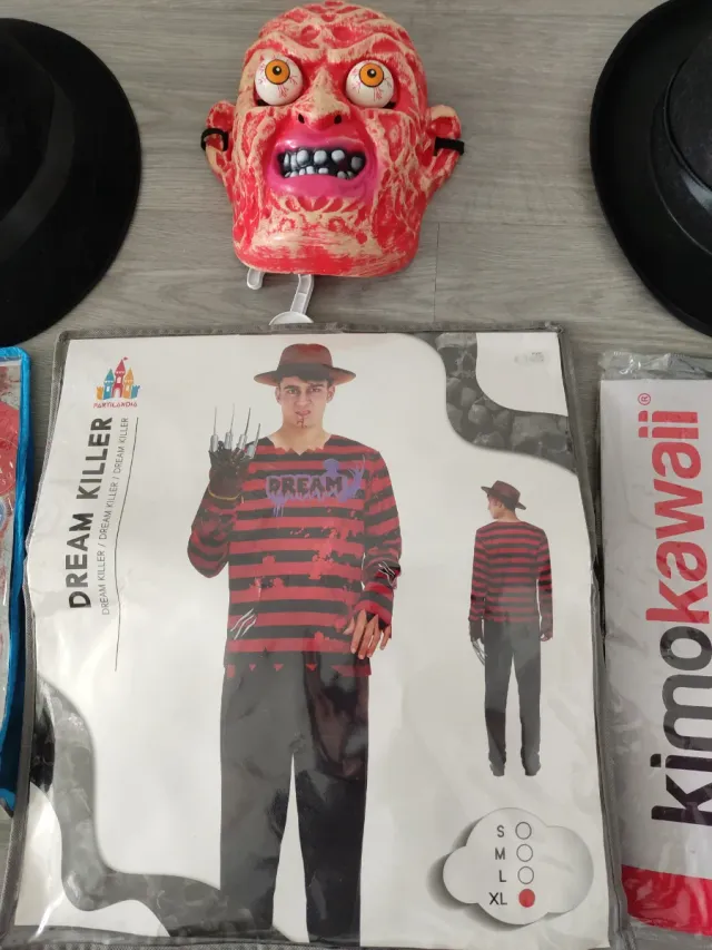 Disfraz Freddy Krueger mujer, hombre y niño