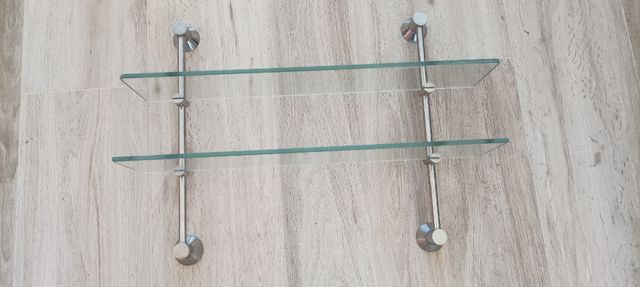 Estantes Baño Ikea Savern Cristal y Metal