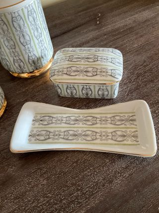 Juego tocador vintage porcelana