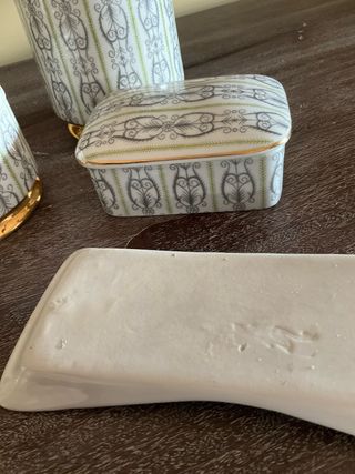 Juego tocador vintage porcelana