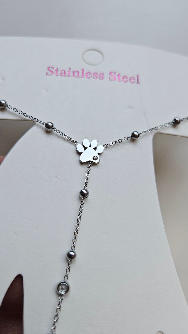 Pulsera huella perrito acero inoxidable