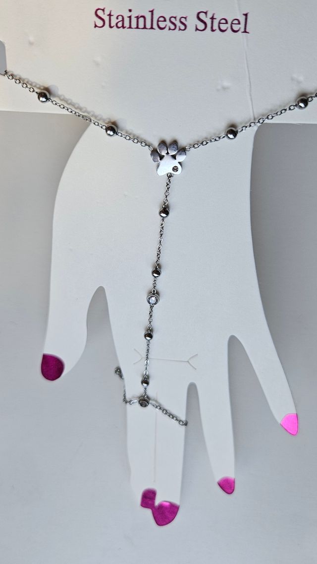 Pulsera huella perrito acero inoxidable