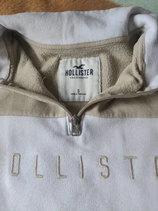 Sudadera Hollister Beige y Blanca