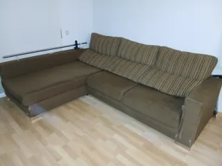 Sofá modular marrón tela