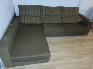 Sofá modular marrón tela