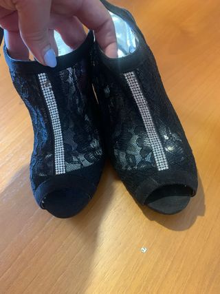 Sandali pizzo nero strass Tulipano 39