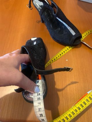 Sandali pizzo nero strass Tulipano 39