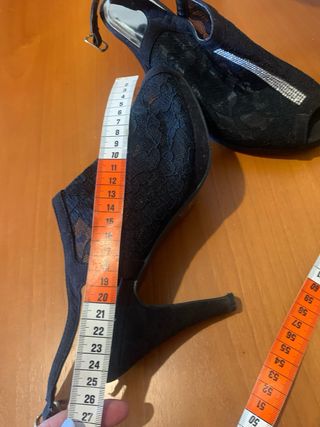 Sandali pizzo nero strass Tulipano 39