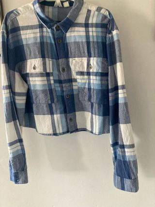 Camisa cuadros azul y blanco Talla S