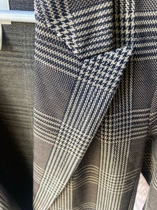 Americana cuadros H&M beige y marrón