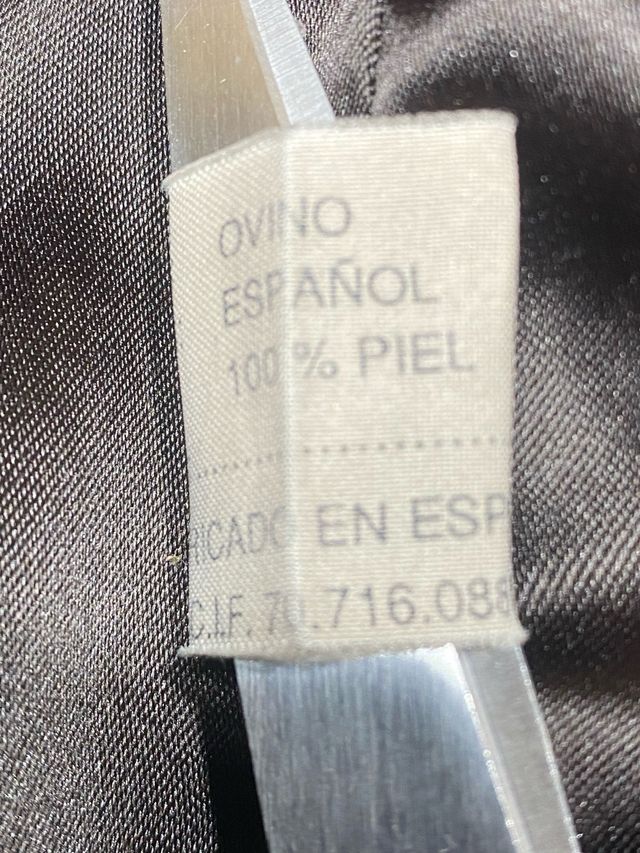 Abrigo vintage de piel marrón