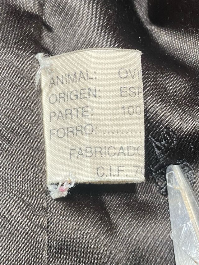 Abrigo vintage de piel marrón