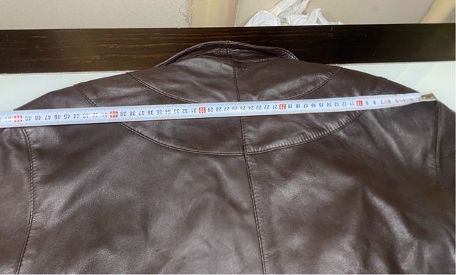 Abrigo vintage de piel marrón