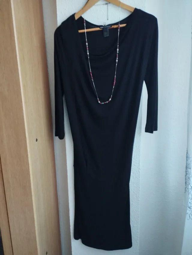 Vestido Mango Negro Punto