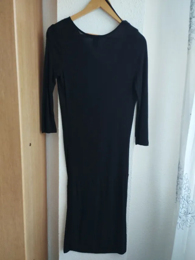 Vestido Mango Negro Punto