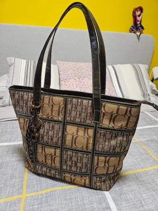 Bolso Carolina Herrera Beige y Marrón