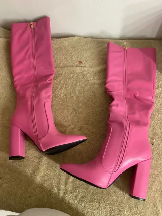 Stivali donna rosa tacco alto n.38