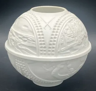 Portacandele in porcellana bianca