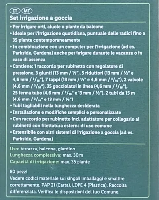 PARKSIDE Set Irrigazione a Goccia