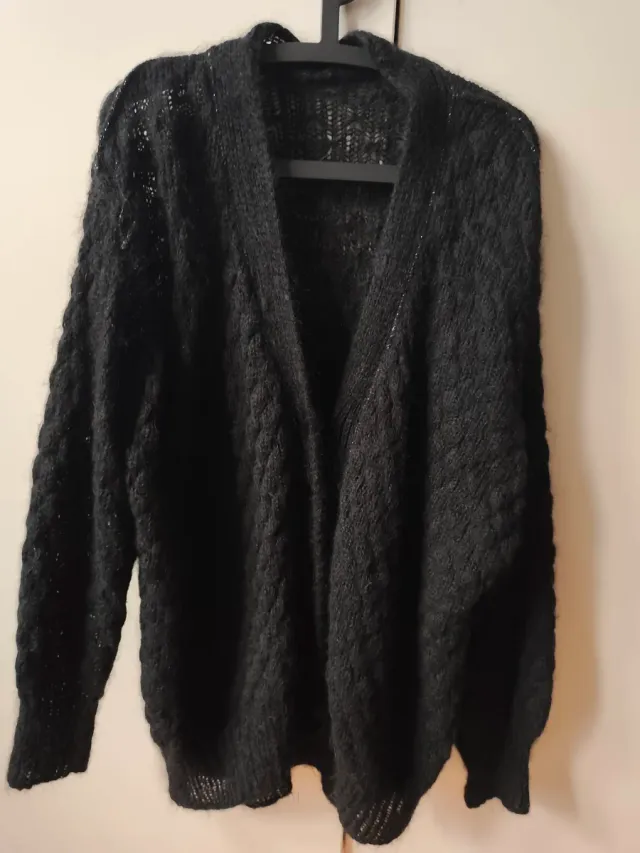 Chaqueta punto negra vintage