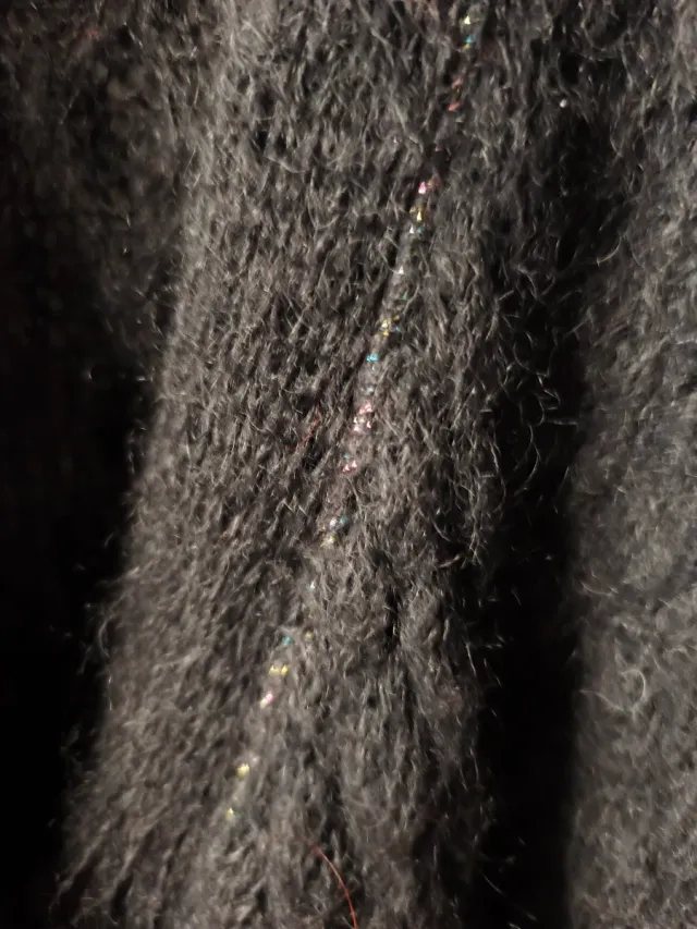 Chaqueta punto negra vintage