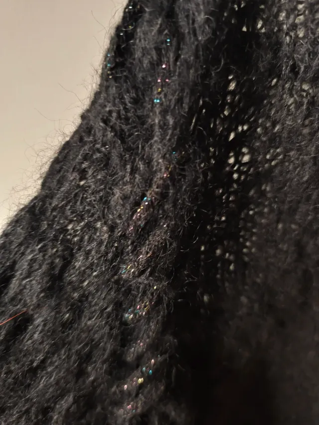 Chaqueta punto negra vintage